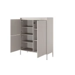 Visoka komoda FIFIJA . Dnevni regal FIFIJA - bež, je eleganten kos pohištva, ki popestri vaš prostor. Njen poseben dizajn vas bo navdušil, saj prinese