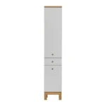 Iz posameznih elementov serije SAMSEA si lahko sestavite kopalniški blok po lastnih željah. Visoka omara SAMSEA 35D je eleganten kos pohištva za vašo