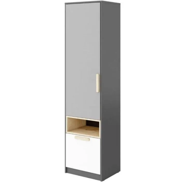 Visoka omara SIVKO Visoka omara SIVKO . Visoka omara SIVKO je enovratna omara primerna za v spalnico ali pa dnevno sobo. Ima polico in globok predalnik. Je v kombinaciji treh