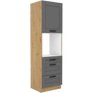 Visoka omara za pečico LIMA 60D 3P . Kuhinjo LIMA je možno naročiti v kompletu (Kuhinjski bloki LIMA) ali pa po posameznih elementih po vaši izbiri. Visoka