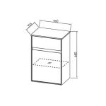 VISOKA OMARICA KOLPA SAN D 671 BL/WH DONNA Z VRATI IN PREDALOM - slika 6