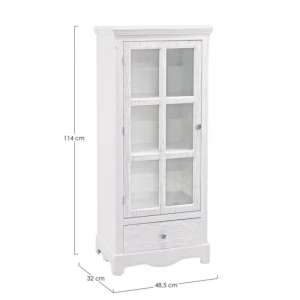 Vitrina BLANC 1A-1C H114 . Vitrina BLANC 1A-1C H114, je eleganten in funkcionalen kos pohištva, primeren za različne prostore v domu. Izdelana je iz