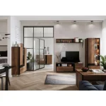 Vitrina NAT 2 . Vitrina NAT 2 je eleganten kos pohištva, ki popestri vaš prostor. Njen poseben dizajn vas bo navdušil, saj prinese vašemu prostoru eleganco