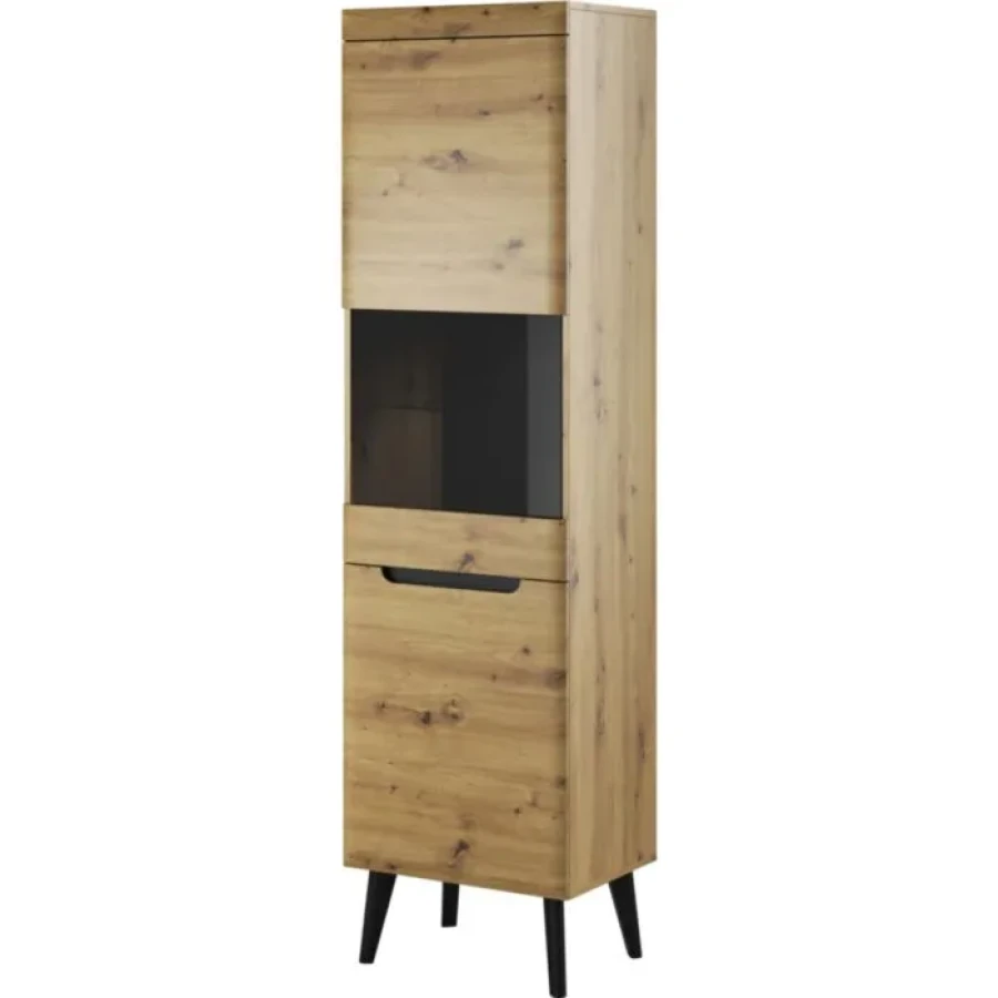 Vitrina visoka RON 107 . Elegantna vitrina RON je eleganten kos pohištva, ki popestri vaš prostor. Njen poseben dizajn vas bo navdušil, saj prinese vašemu
