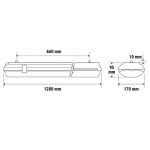 VODOTESNA LED SVETILKA BS100 LED M 1280 48W L=1280, 7000LM, 4000K - slika 4