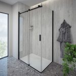 VRATA AQUAESTIL TUŠ VRATA ARTEGO D 120 D PROFIL ČRN MAT/SIVO STEK.