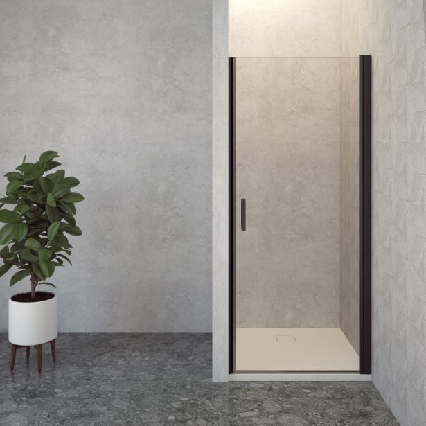 VRATA SAMOSTOJEČA AQUAESTIL OASIS D 90 L ZA NIŠO ČRNI MAT PR. PROZORNO STEKLO VRATA SAMOSTOJEČA AQUAESTIL OASIS D 90 L ZA NIŠO ČRNI MAT PR. PROZORNO STEKLO