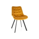 Vrtljivi stol MOLI . Vrtljivi stol MOLI bo poživel vsako jedilnico. Dobiti ga je možno v več barvah velvet tkanine. Tanke noge iz kovine v črni mat barvi