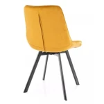 Vrtljivi stol MOLI . Vrtljivi stol MOLI bo poživel vsako jedilnico. Dobiti ga je možno v več barvah velvet tkanine. Tanke noge iz kovine v črni mat barvi