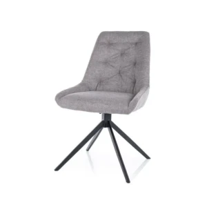 Vrtljivi stol TAILOR . Vrtljivi stol TAILOR je narejen iz blaga, ki je na voljo v več barvah. Podnožje je iz kovine v črni mat barvi. Stol je vrtljiv za 180