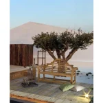 Vrtna klop VERADERO je narejena iz tikovega lesa. Material: - Tikov les Barva: - Natur Dimenzije: širina: 150cm globina: 63cm višina: 104cm višina: 451cm