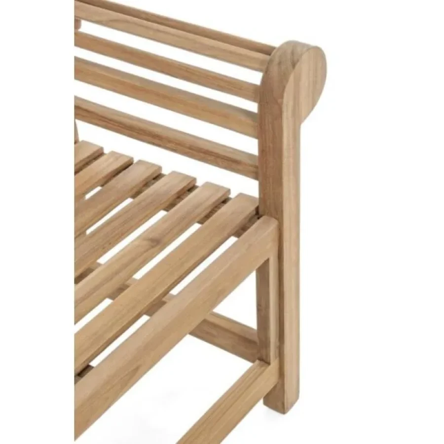 Vrtna klop VERADERO . Vrtna klop VERADERO je narejena iz tikovega lesa. Material: - Tikov les Barva: - Natur Dimenzije: širina: 150cm globina: 63cm višina: