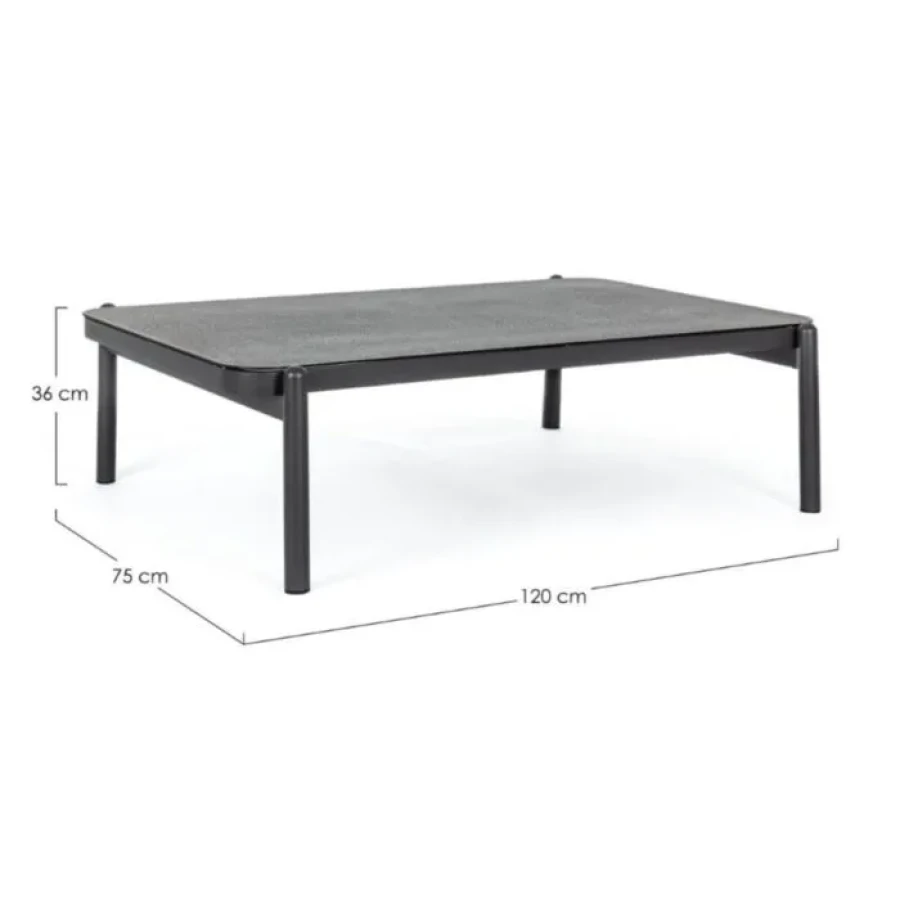 Vrtna miza FLORENCIA 120X75 WG21 antracit - slika 7