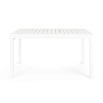 Vrtna miza PELAGIUS BELA . Vrtna miza PELAGIUS BELA iz aluminija. Miza je raztegljiva. Noge ima nastavljive. Barva: - Bela Material: - Aluminij Dimenzije: