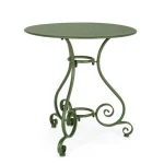 Vrtna mizica ETIENE D70 zelena je narejena iz jekla z mat zaključkom. Material: - Jeklo Barva: - Zelena Dimenzije: širina: Ø70cm višina: 72hcm višina: