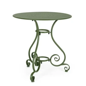 Vrtna mizica ETIENE D70 temno zelena . Vrtna mizica ETIENE D70 zelena je narejena iz jekla z mat zaključkom. Material: - Jeklo Barva: - Zelena Dimenzije: