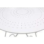 Vrtna mizica ETIENNE D90 bela je narejena iz jekla z mat zaključkom. Material: - Jeklo Barva: - Bela Dimenzije: širina: Ø90cm višina: 72hcm višina: 72cm