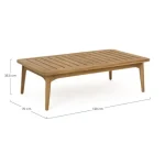 Vrtna mizica NINFA-XENIA 120X70 . Vrtna mizica NINFA-XENIA 120X70 je narejena iz tika in ima končni zaščitni premaz in barvo akzonobel (UV odpornost).