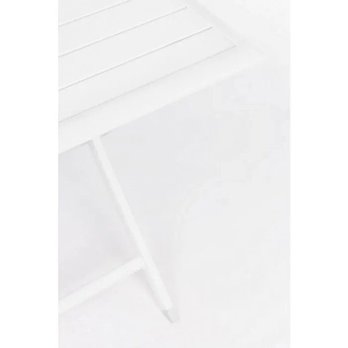 Vrtna zložljiva miza ELIN 70X70 LH30 bela . Vrtna zložljiva miza ELIN 70X70 LH30 bela je narejena iz aluminija, prašno barvan (poliester). Material: -