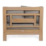 Vrtni fotelj BALI je narejen iz tikovega lesa. Blazina z odstranljivo prevleko z olefinsko tkanino je narejena iz polipropilena. Material: - Tikov les -