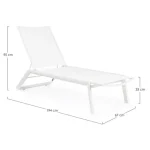 Vrtni ležalnik C-RUOTE GK50 bela . Vrtni ležalnik C-RUOTE GK50 bela ima aluminjasto konstrukcijo, prašno barvano (poliester). Sedež in naslon sta oblečena