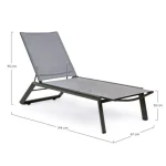 Vrtni ležalnik C-RUOTE GK52 antracit - slika 7