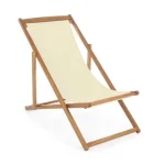 Vrtni ležalnik NOEMI ECRU' je narejen iz lesa z oljnim premazom. Ima poliestrsko tkanino. Dimenzije: širina: 60cm globina: 106cm višina: 88cm višina: 311cm