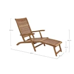 Vrtni ležalnik STEAMER NOEMI je narejen iz lesa in ima oljno oblogo. Naslonjalo si lahko nastavite na tri različne položaje. Material: - Les Barva: -