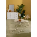 Vrtni stol EMILY ima kovinski okvir ter je zložljiv. Barva: - Bela Material: - Kovina Dimenzije: širina: 40cm globina: 40cm višina: 94cm