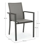 Vrtni stol KONNOR antracit - slika 16