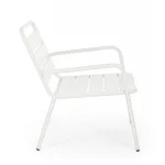 Vrtni stol MARLYN bela je narejen iz jekla prašno premazan (poliester). Ima mat zaključek barve. Material: - jeklo Barve: - Bela mat Dimenzije: širina: 65cm