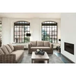 Vrtni trosed FORTALEZA je narejen iz ratana in lesenega okvirja. Blazine imajo snemljivo prevleko (55% bombaž, 45% poliester), kar omogoča lažje