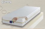 Vzmetnica QUEBEQ Italijanskega proizvajalca vzmetnic, je narejena iz Viscofoama debeline 7 cm in polilattexa debeline 13 cm. Gostota jedra je 55kg/m3.