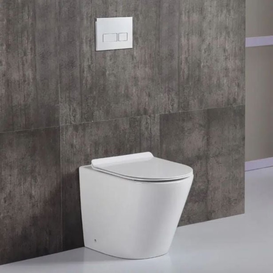 WC ŠKOLJKA, STOJEČA INTER CERAMIC TORNADO BREZ ROBOV Z WC DESKO SC SLIM BALTIK BELA - slika 5