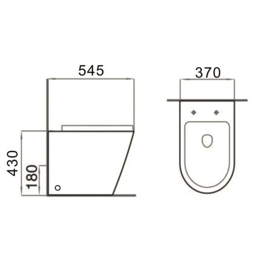 WC ŠKOLJKA, STOJEČA INTER CERAMIC TORNADO BREZ ROBOV Z WC DESKO SC SLIM BALTIK BELA - slika 6