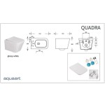 WC ŠKOLJKA, VISEČA FEROTEHNA QUADRA BREZ ROBA Z WC DESKO - slika 6