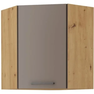 Zgornja kotna omara OMIA 60/60G . Kuhinjo OMIA je možno naročiti v kompletu (Kuhinjski bloki OMIA) ali pa po posameznih elementih po vaši izbiri. Zgornja