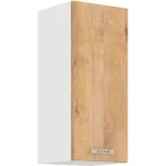 Zgornja omara ARA 30G . Zgornja omara ARA 30G je sestavljena iz fronte in korpusa iz MDF plošče, debeline 16 mm. Robovi so iz melamina. Ročaji so sivi. Na