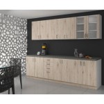 Zgornja omara ARA 80G . Zgornja omara ARA 80G je sestavljena iz fronte in korpusa iz MDF plošče, debeline 16 mm. Robovi so iz melamina. Na voljo je v barvi