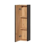 Zgornja omarica CAP 20G črna . Kopalniški blok CAP je možno naročiti v kompletu (kopalniški bloki CAP) ali pa po posameznih elementih po vaši izbiri.