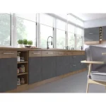 Kuhinjo PARIZ je možno naročiti v kompletu (Kuhinjska bloka PARIZ) ali pa po posameznih elementih po vaši izbiri. Zgornji poličnik PARIZ 15G je narejen iz