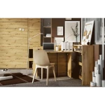 Zložljiva pisalna miza VOKI . Zložljiva pisalna miza VOKI je narejena iz trpežne laminirane plošče in MDF plošče, zaključene z trpežnim ABS robom.