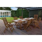 Zložljivi vrtni stol C-BR NOEMI je narejen iz lesa z oljnim premazom. Stol je zložljiv. Material: - Les Barva: - Akacijev les Dimenzije: širina: 55cm