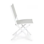 Zložljivi vrtni stol ELIN LH30 bela . Zložljivi vrtni stol ELIN LH30 bela je narejen iz aluminija in je prašno barvan (poliester). Hrbet in sedež sta iz