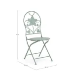 Zložljivi vrtni stol HARRIET je odličen kos pohištva. Vaši okolici, da posebno eleganco. Narejen je iz kovine in je zložljiv. Dimenzije: širina: 40cm