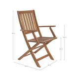 Zložljivi vrtni stol MALI PIEGH . Zložljivi vrtni stol MALI PIEGH je narejen iz lesa z oljnim premazom. Stol je zložljiv. Njegova preprostost a hkrati