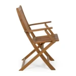 Zložljivi vrtni stol MALI PIEGH . Zložljivi vrtni stol MALI PIEGH je narejen iz lesa z oljnim premazom. Stol je zložljiv. Njegova preprostost a hkrati