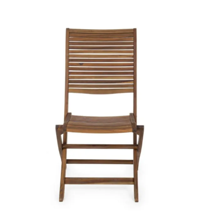 Zložljivi vrtni stol VIKI Zložljivi vrtni stol VIKI . Zložljivi vrtni stol VIKI je narejen iz lesa z oljnim premazom. Stol je zložljiv. Material: - Les Barva: - Akacijev les