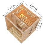 ZUNANJA SAVNA KARIBU ARCADIA GRELEC 9 KW BIO ZUNANJE UPRAVLJANJE - slika 4