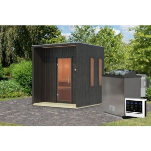 ZUNANJA SAVNA KARIBU ARCADIA GRELEC 9 KW BIO ZUNANJE UPRAVLJANJE